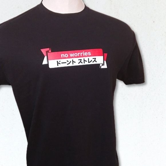 Eldon | No Worries Black Men's Large T-shirt - Picture 2 of 5